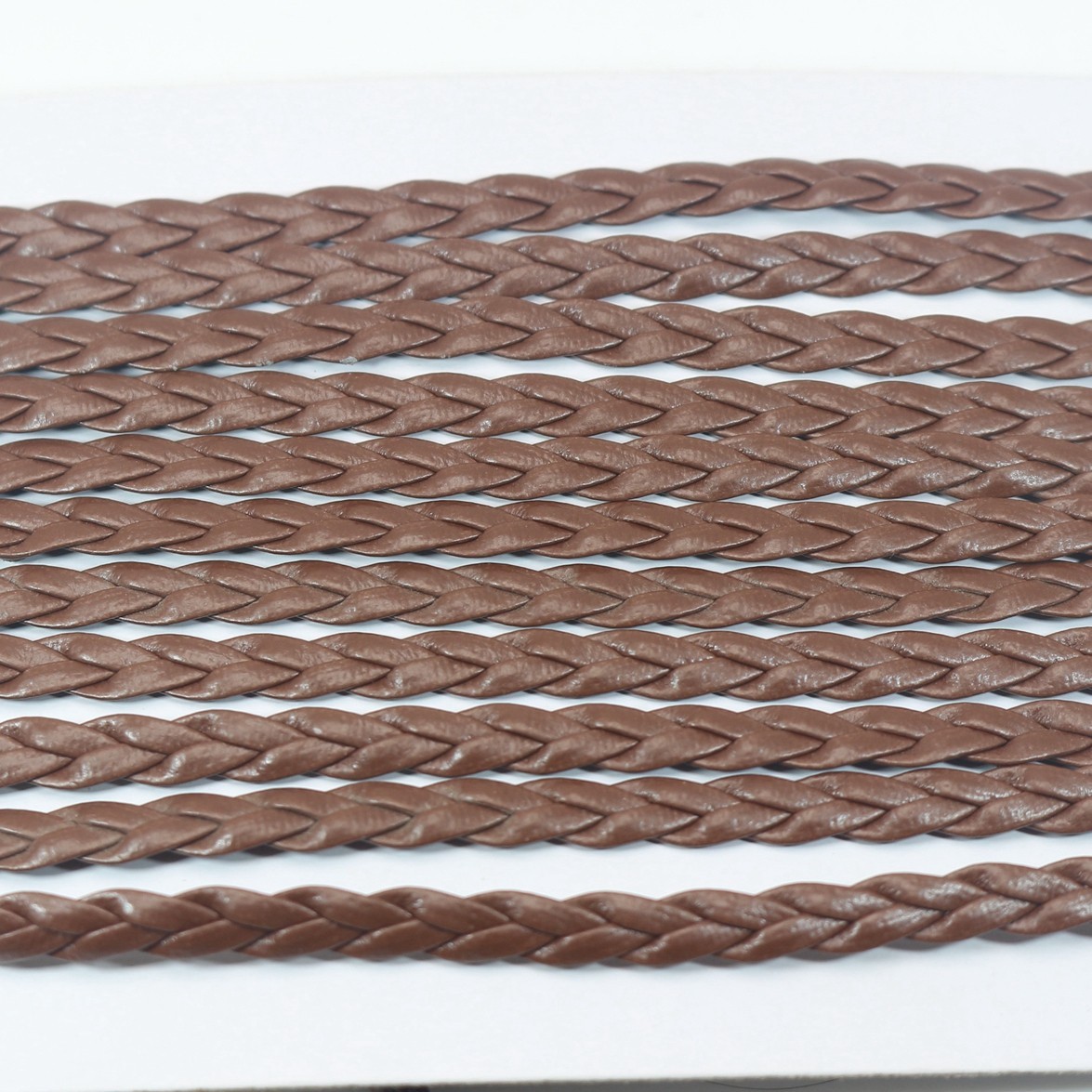 11 Yards Coffee Flat Braided Bolo Faux Leather String Jewelry Cord Rope 5X1mm