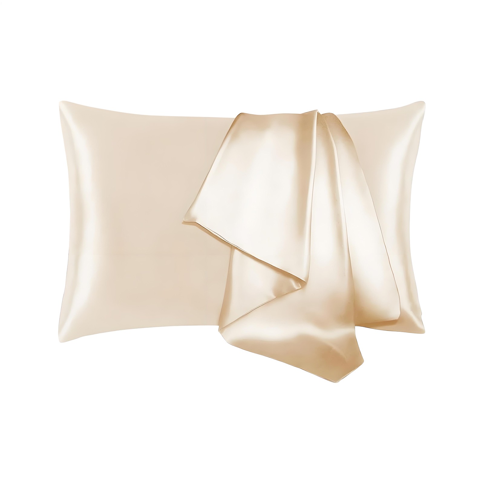 Single Mulberry Silk Pillowcase for Women - Hair & Skin Friendly, Hidden Zipper