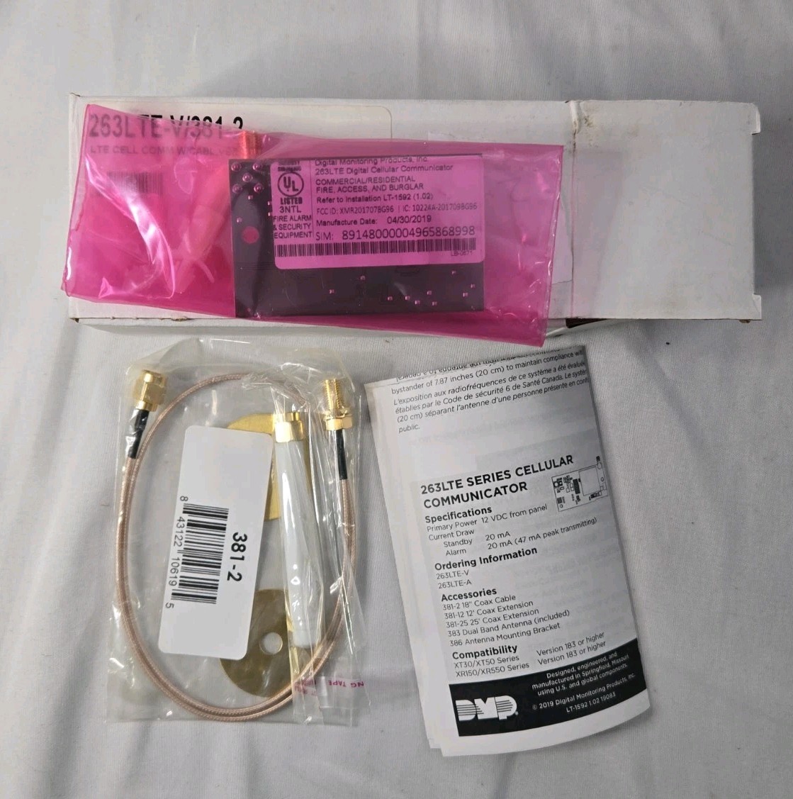 DMP 263LTE-V/381-2 Verizon LTE Cellular Communicator (#2 C60)