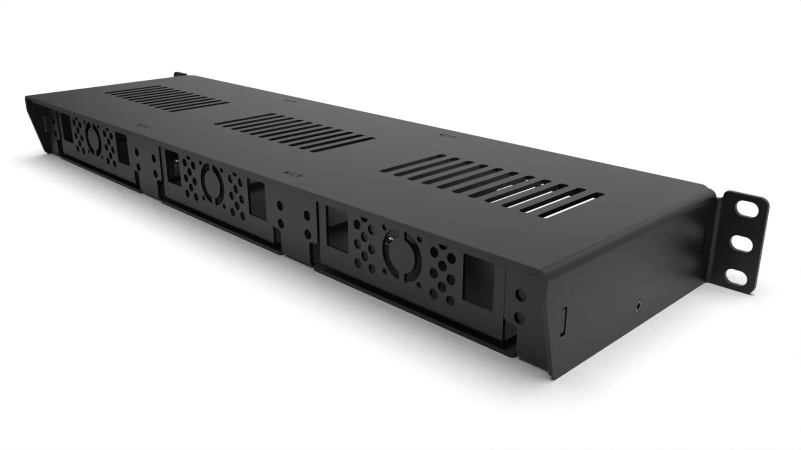 1U rack mount Pro Enclosed 3x Jetson - FRONT REMOVABLE