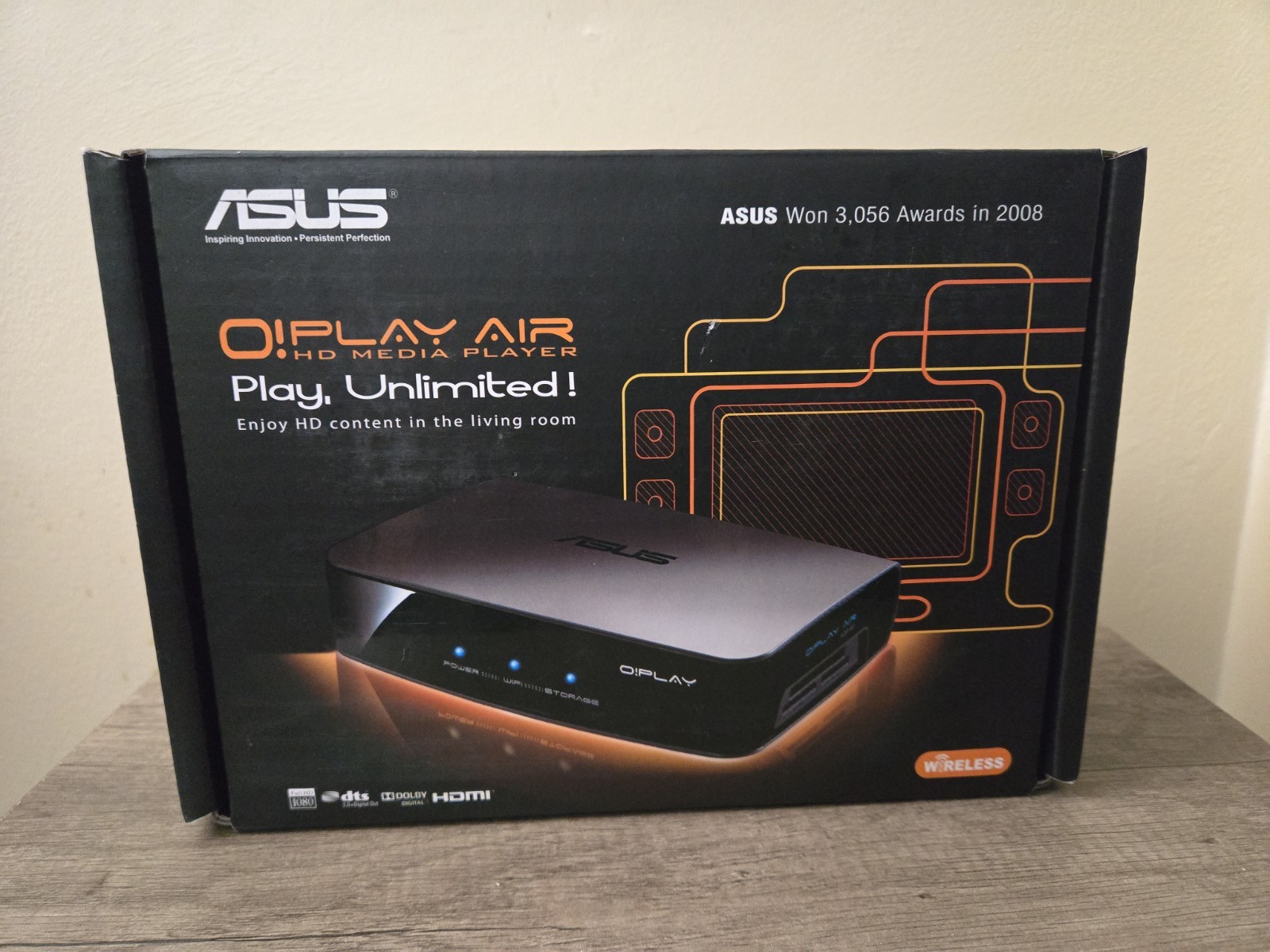 Asus O!Play Air HDP-R3 Power Supply, Manual, No Remote