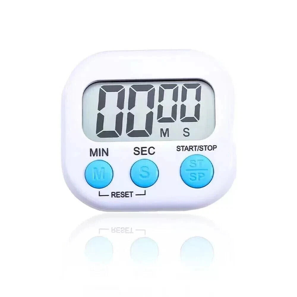 4X Kitchen Timer Magnetic LCD Digital Countdown Stopwatch With Stand Alarm Clock