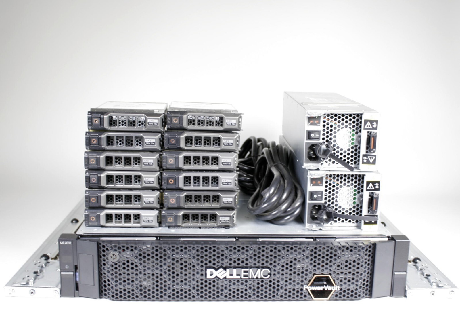 Dell PowerVault ME4012 SAN 10Gbase-T iSCSI Array 12x 12TB SAS Rails
