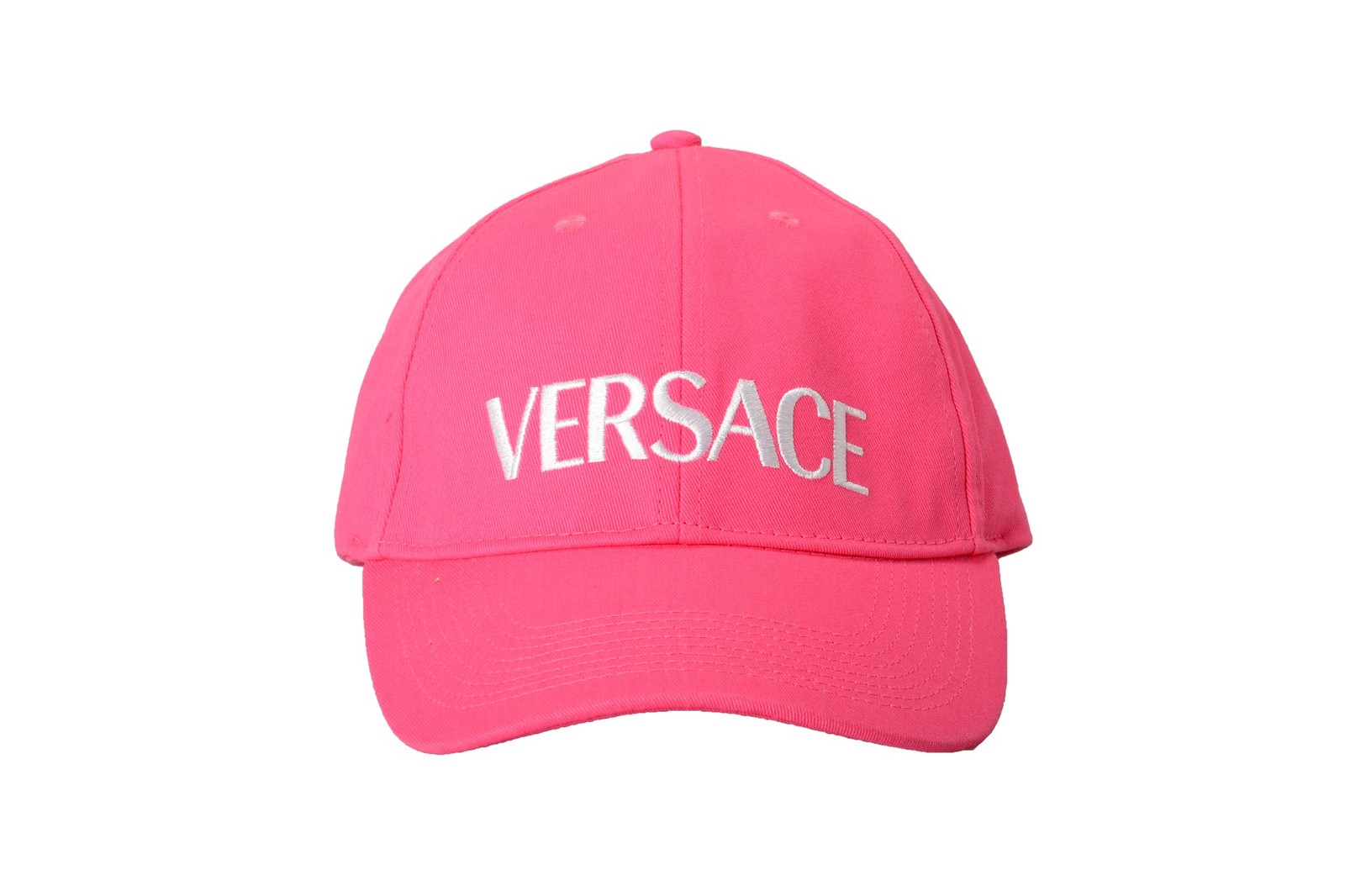 Versace White Logo Embroidery Bright Pink Baseball Cap Hat size 57
