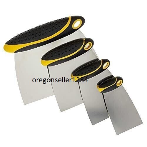 Body Filler Applicator Set 4 Pcs Auto Paint Tools Car Putty Knife Steel Sheet