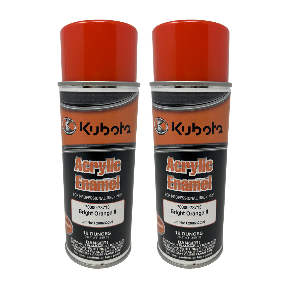 Two Pack Genuine OEM Kubota 70000-73713 Bright Orange II Touch Up Spray Paint