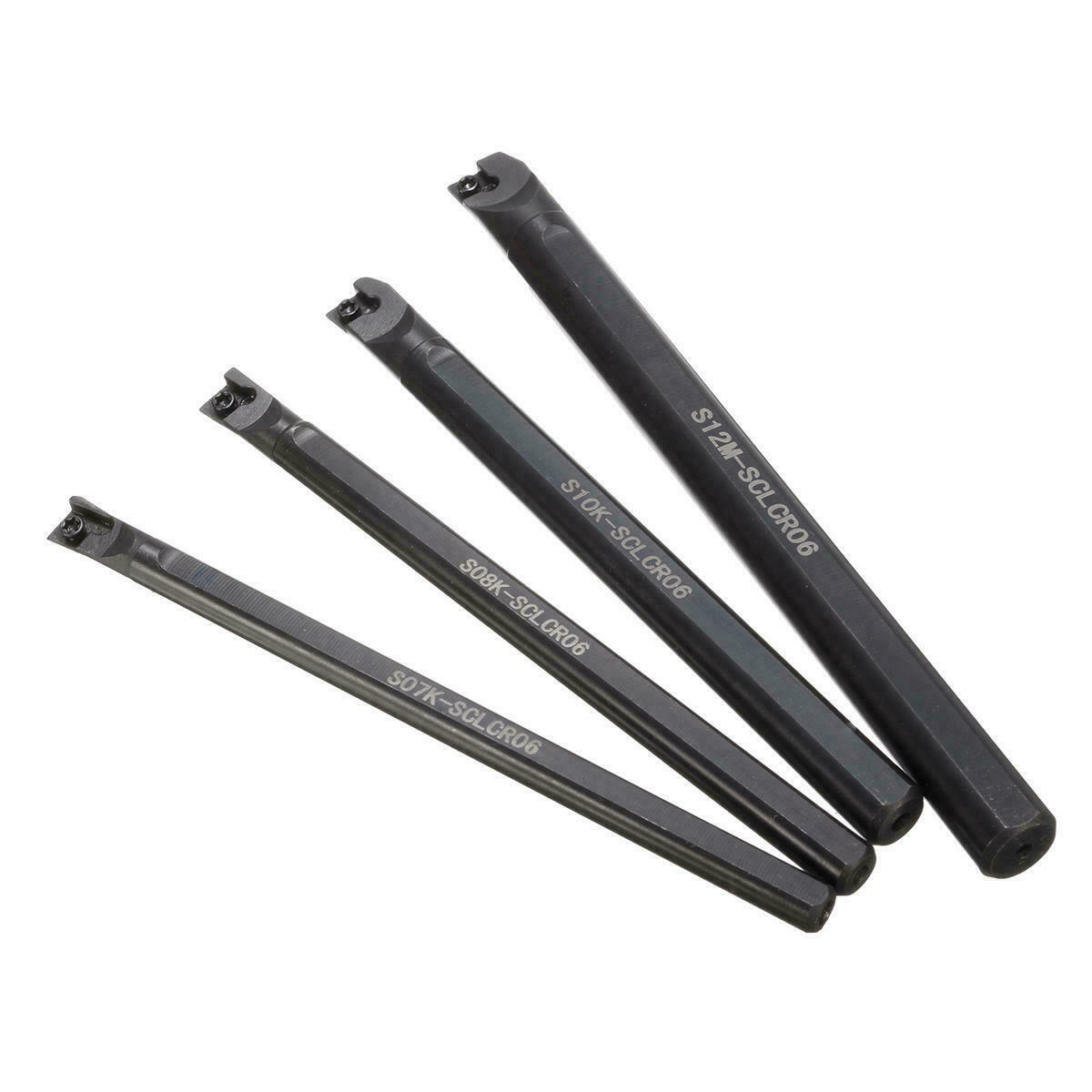4 Sets 12mm Drill Rods with Carbide Inserts Turning Tool Holder
