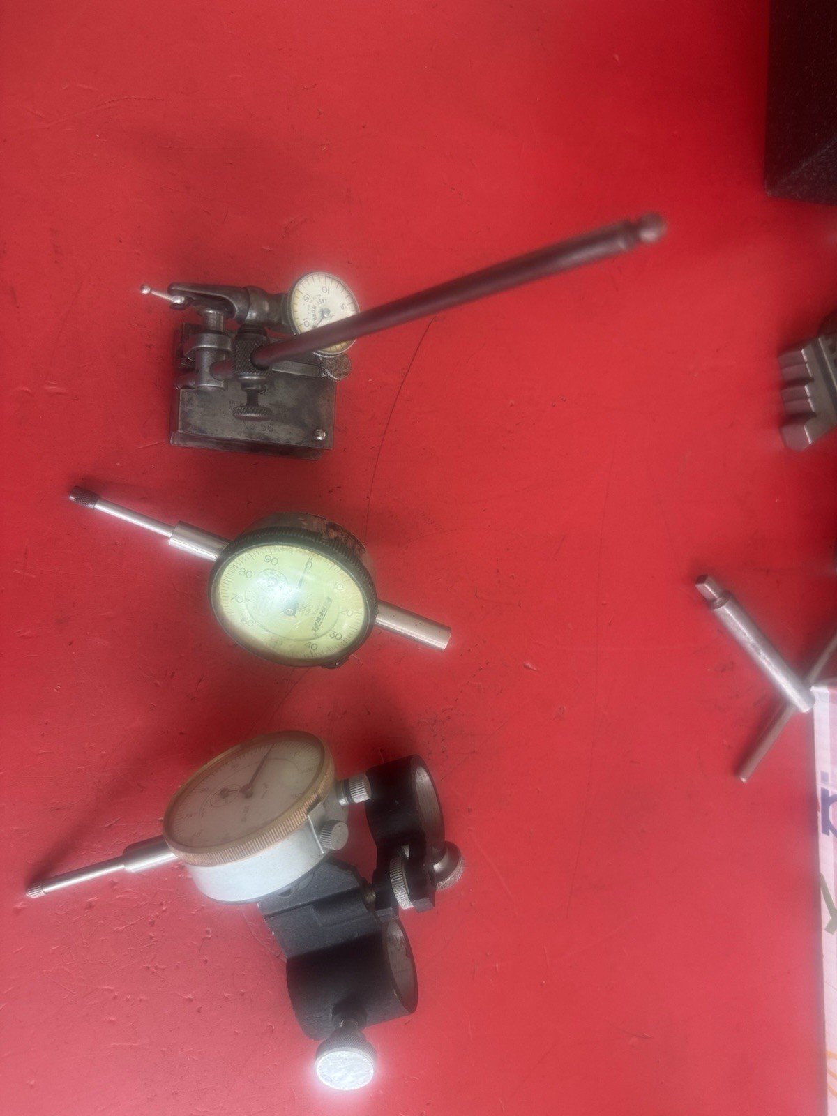 Granite Surface Comparator Stand With Indicators And Surface Gage
