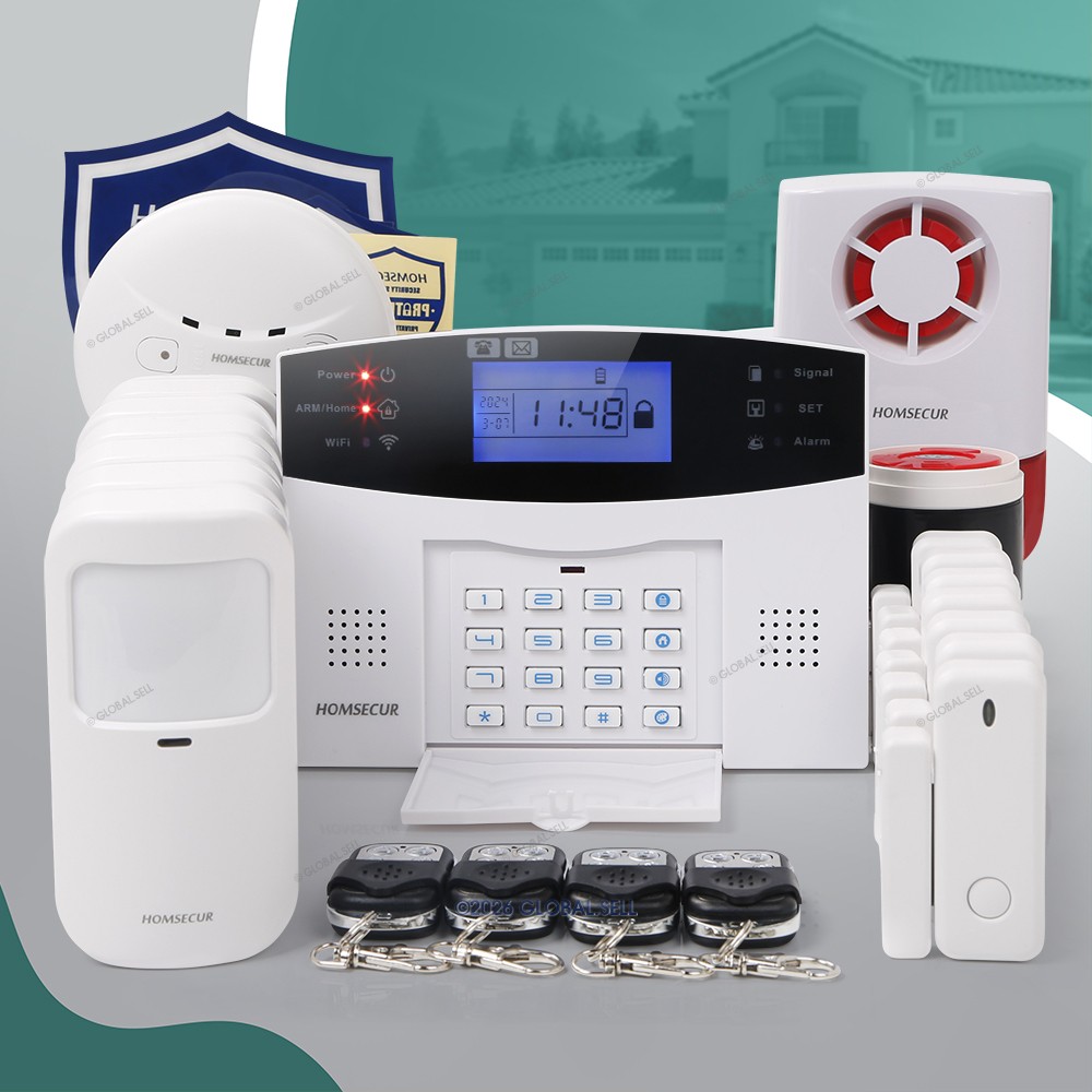 HOMSECUR Wireless & Wired WIFI 4G Home House Alarm System IOS/Android APP