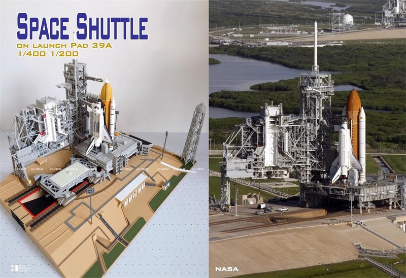 1/400 39A Space Shuttle Launch Site 3D Printed Finished Model