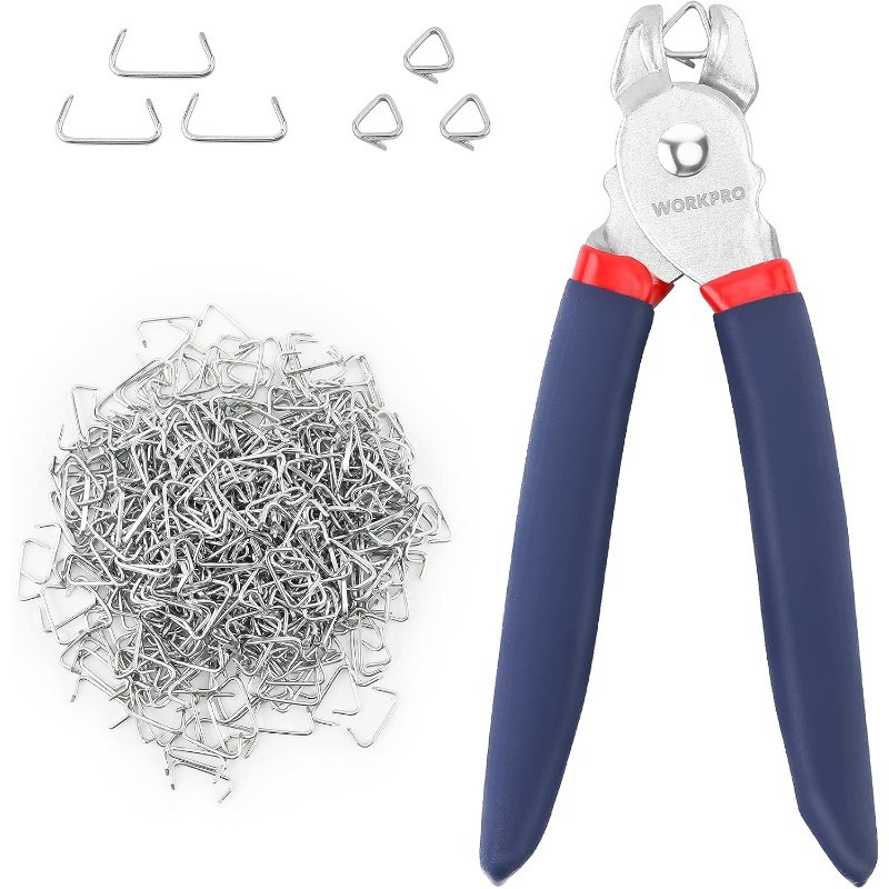Hog Ring Pliers with 500 Pcs 3/4" Hog Rings | Galvanized Steel Hog Rings