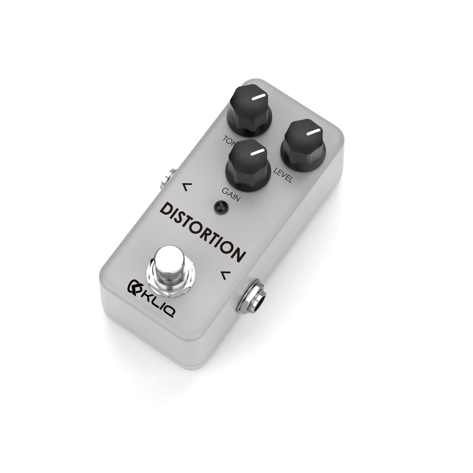 KLIQ Tiny-Distortion Effect Pedal for Guitar & Bass Distortion (Silver)