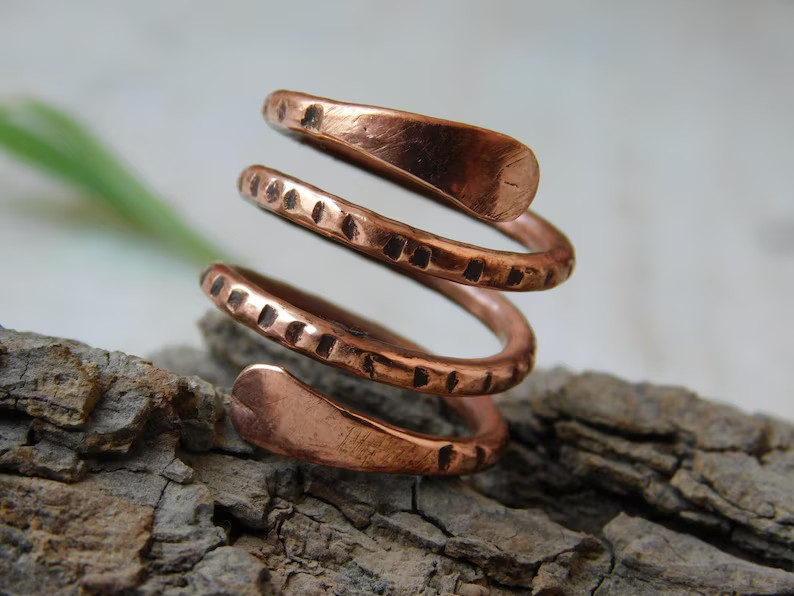 Solid Pure Copper Minimalist Healing Ring, Handmade, Unisex