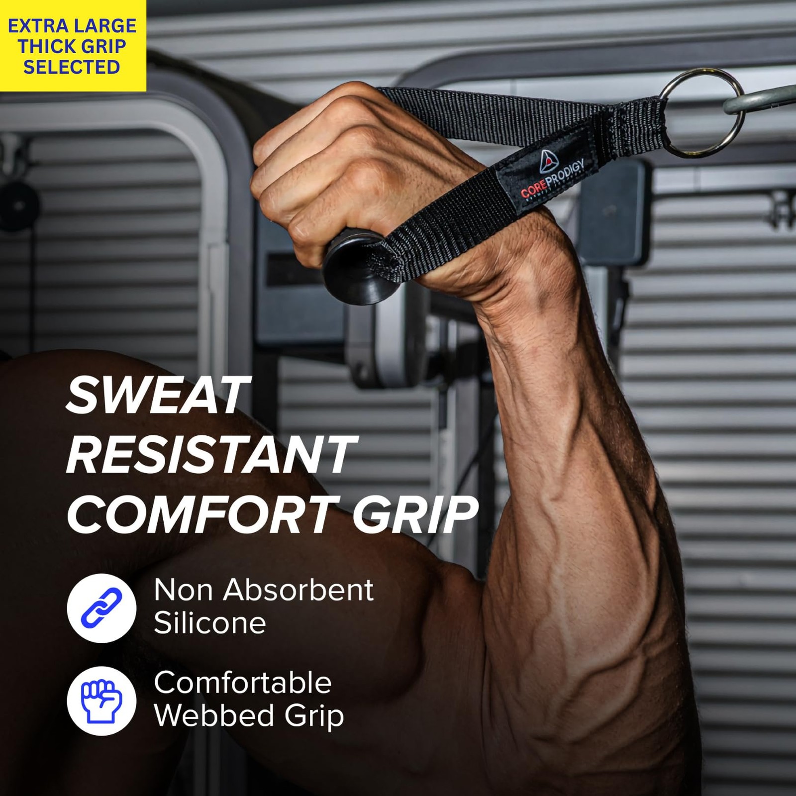 Heavy Duty Exercise Handles Extra Large Size - Grip Attachments for Cable Mac...