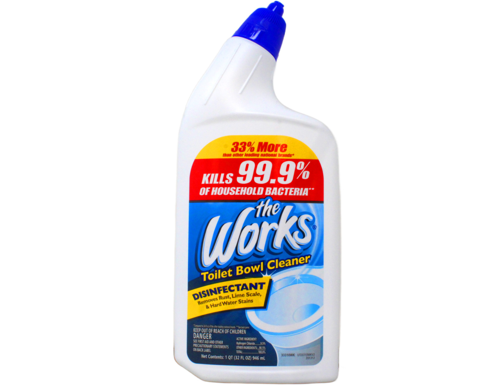 The Works Toilet Bowl Cleaner 32oz Removes Stains