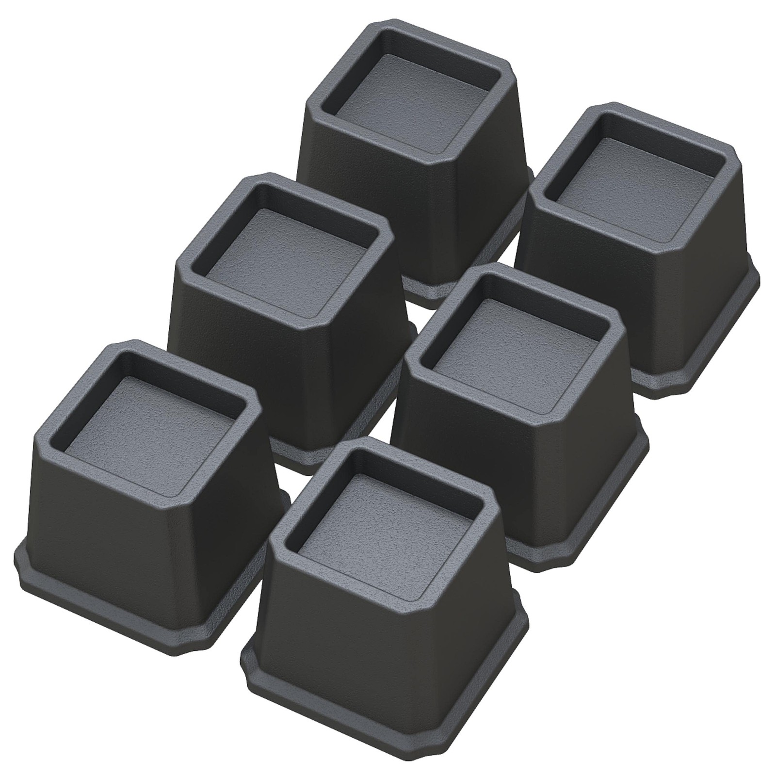 Bed Risers 3 Inch Heavy Duty Bed Elevators Set of 6 Lifts Up 3000 lbs Furnitur