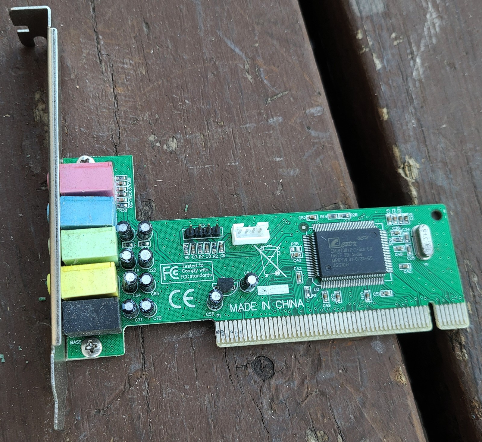 MiNt-8738-6C PCI Sound Card - C-Media C3DX CMI8738 / PCI-6ch-LX