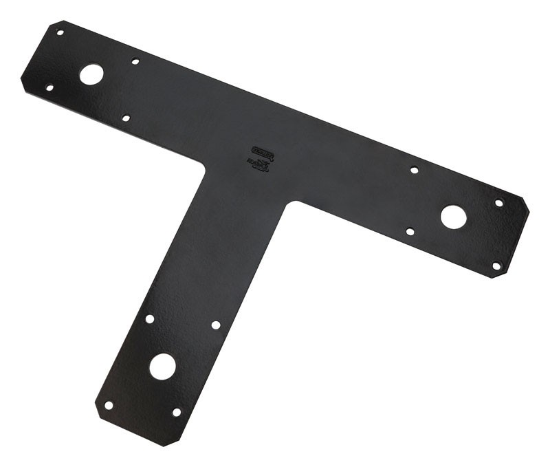 National Hardware N266-472 Black Powder Coat Heavy Duty Steel T-Plate 12x1/8 in.