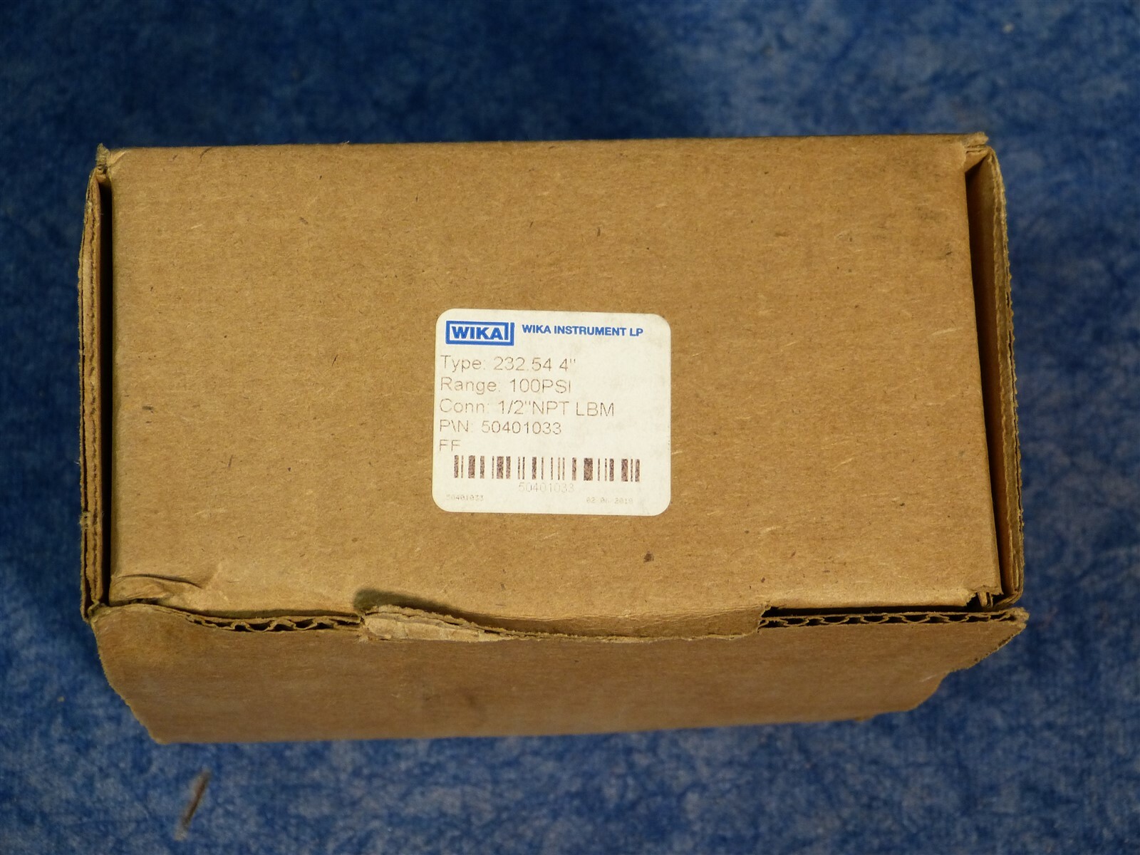 WIKA 50401033 4" Face Pressure Gauge 0-100psi