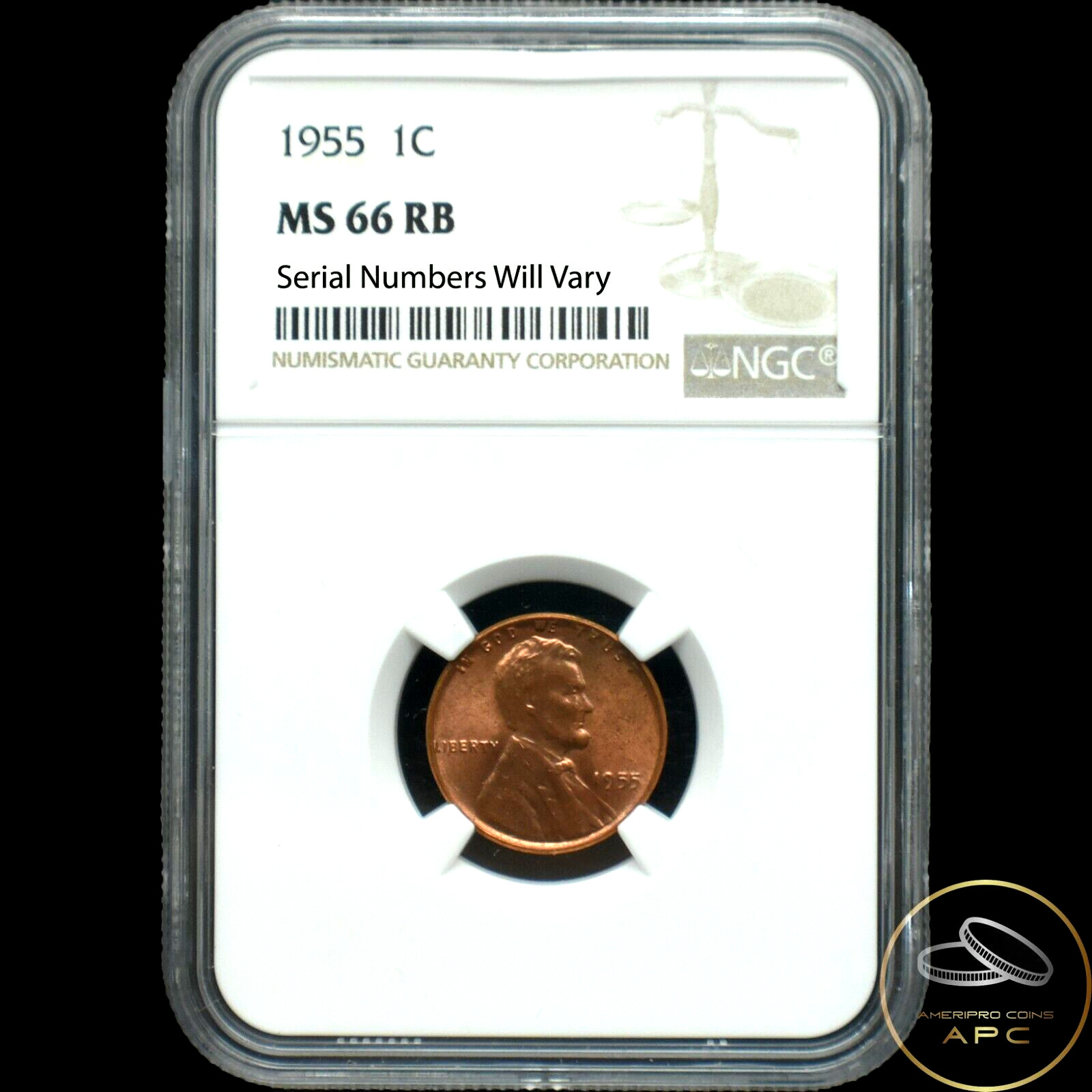 1955 Lincoln Wheat Cent NGC MS66RB High Grade Red Brown