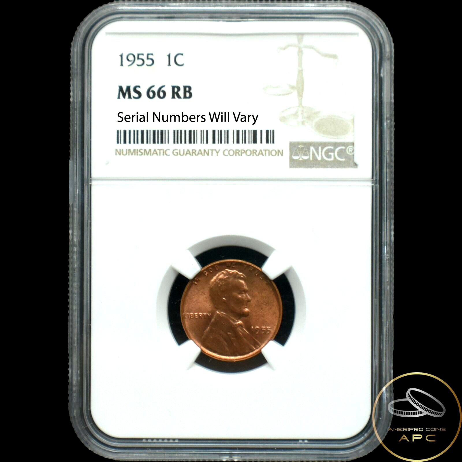 1955 Lincoln Wheat Cent NGC MS66RB High Grade Red Brown