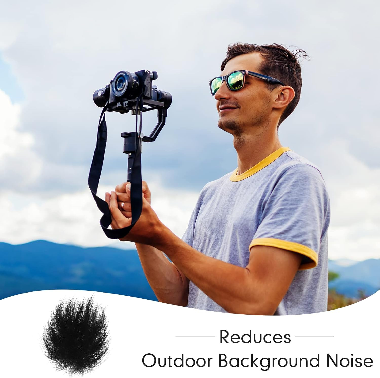 10 Pcs Camera Mic Windscreen Wind Muff Built in Microphone Camera Muff Compatibl