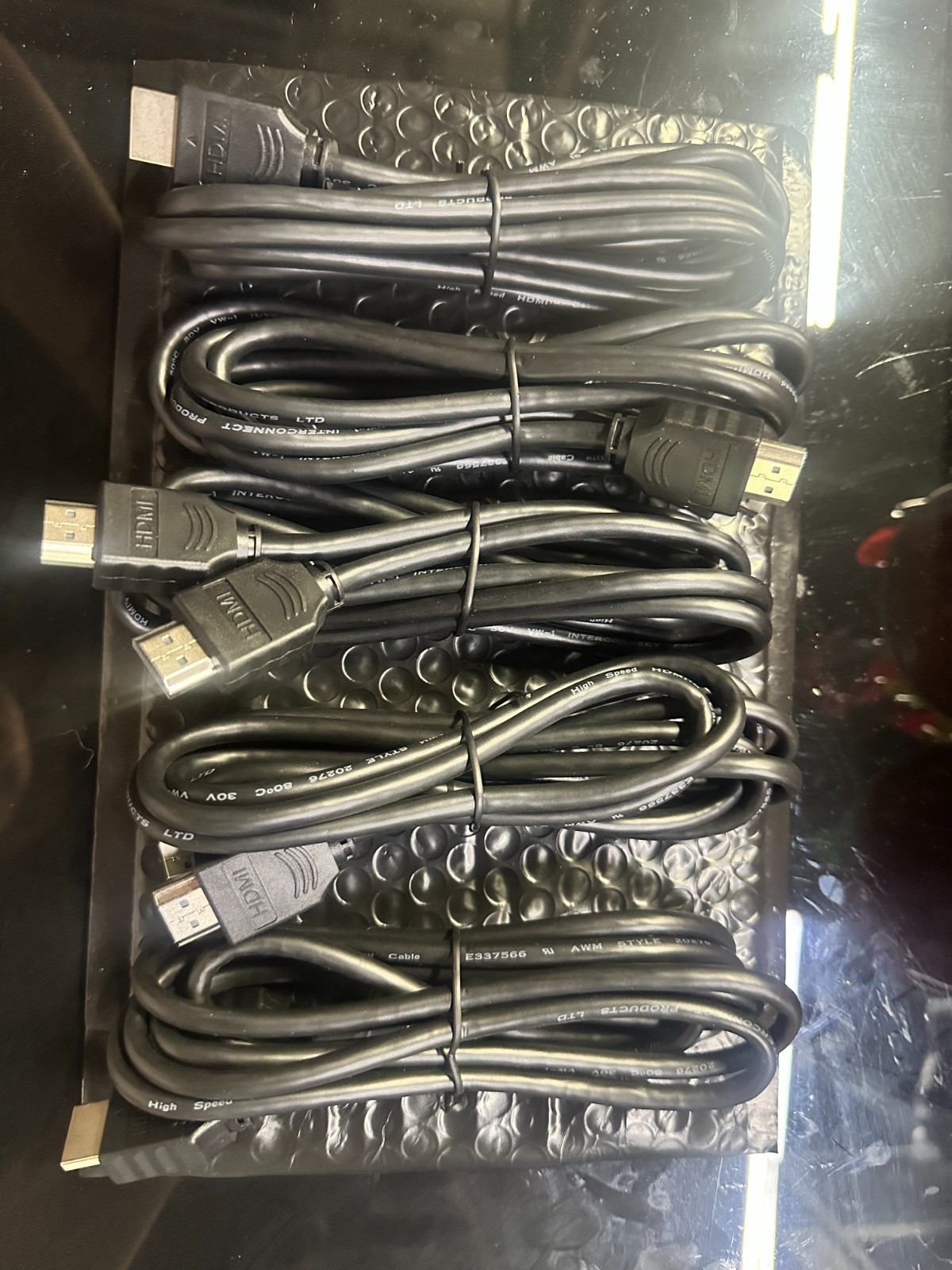 5x HDMI Cable Bulk Lot 6ft High Speed 1.4 Digital Black 2160p Full HD