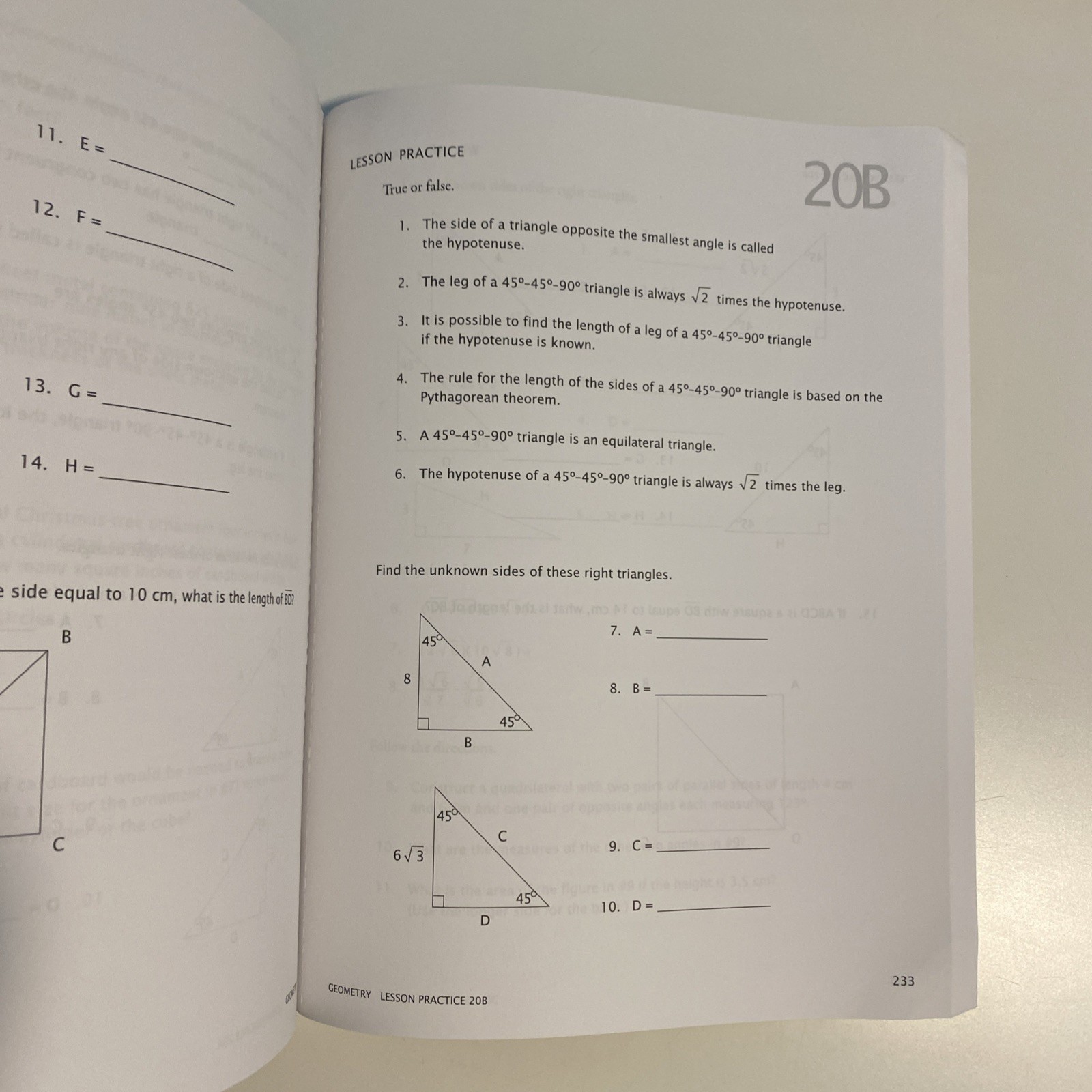 Math-U-See Geometry Student Workbook and Tests