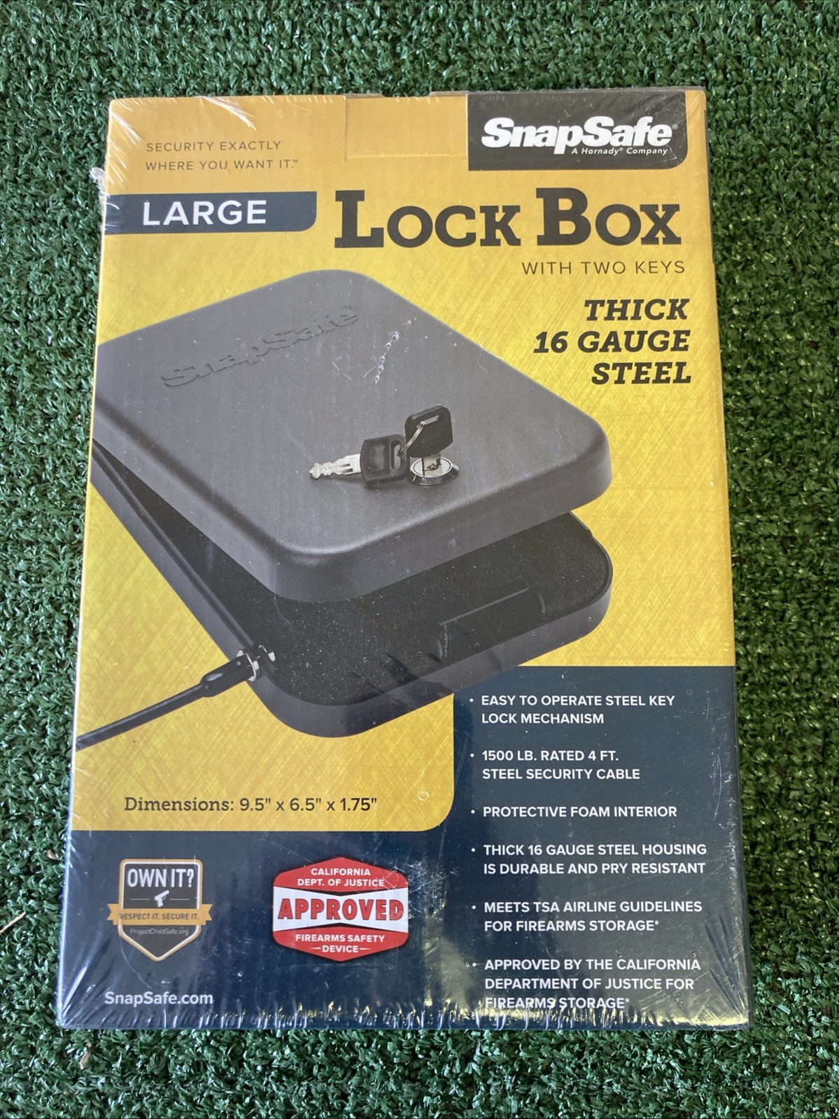 SnapSafe Large Lock Box with 2 Keys NEW. (OKEB-03-009)