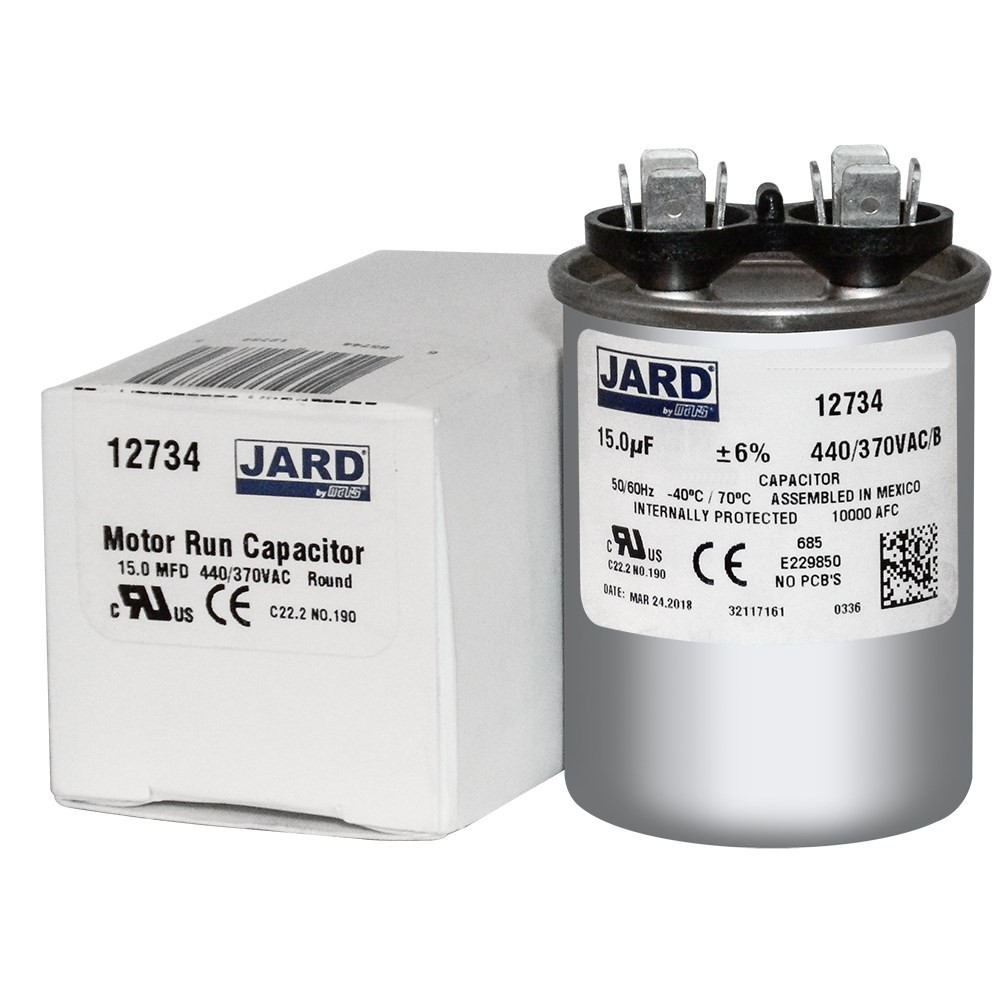 15 uf MFD 370 440 VAC ROUND Capacitor 12734 Replaces C315R C415R 97F9445 97F9626