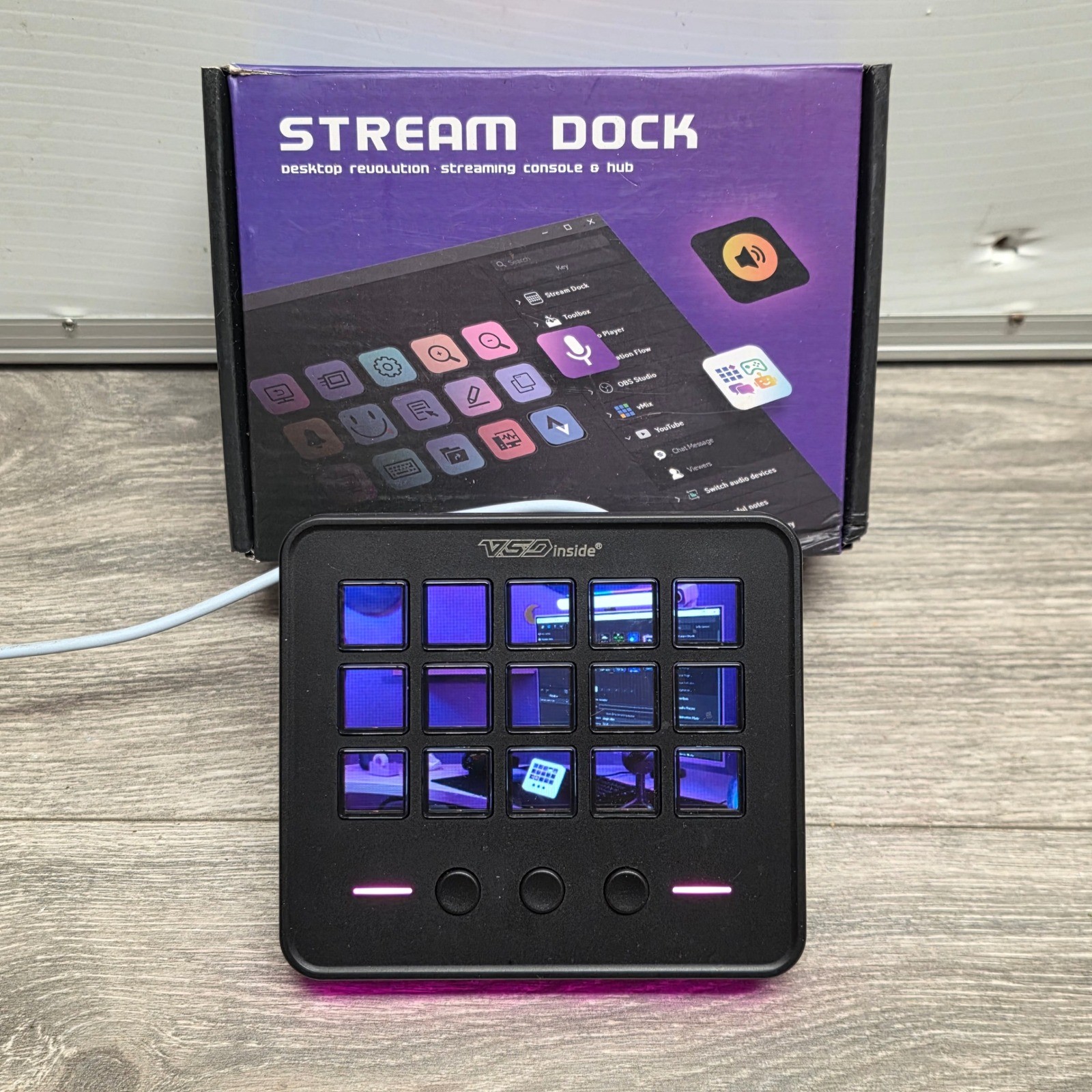 VSDINSIDE Macro Keypad, Stream Controller Deck Gaming Streaming Shortcut 18 keys