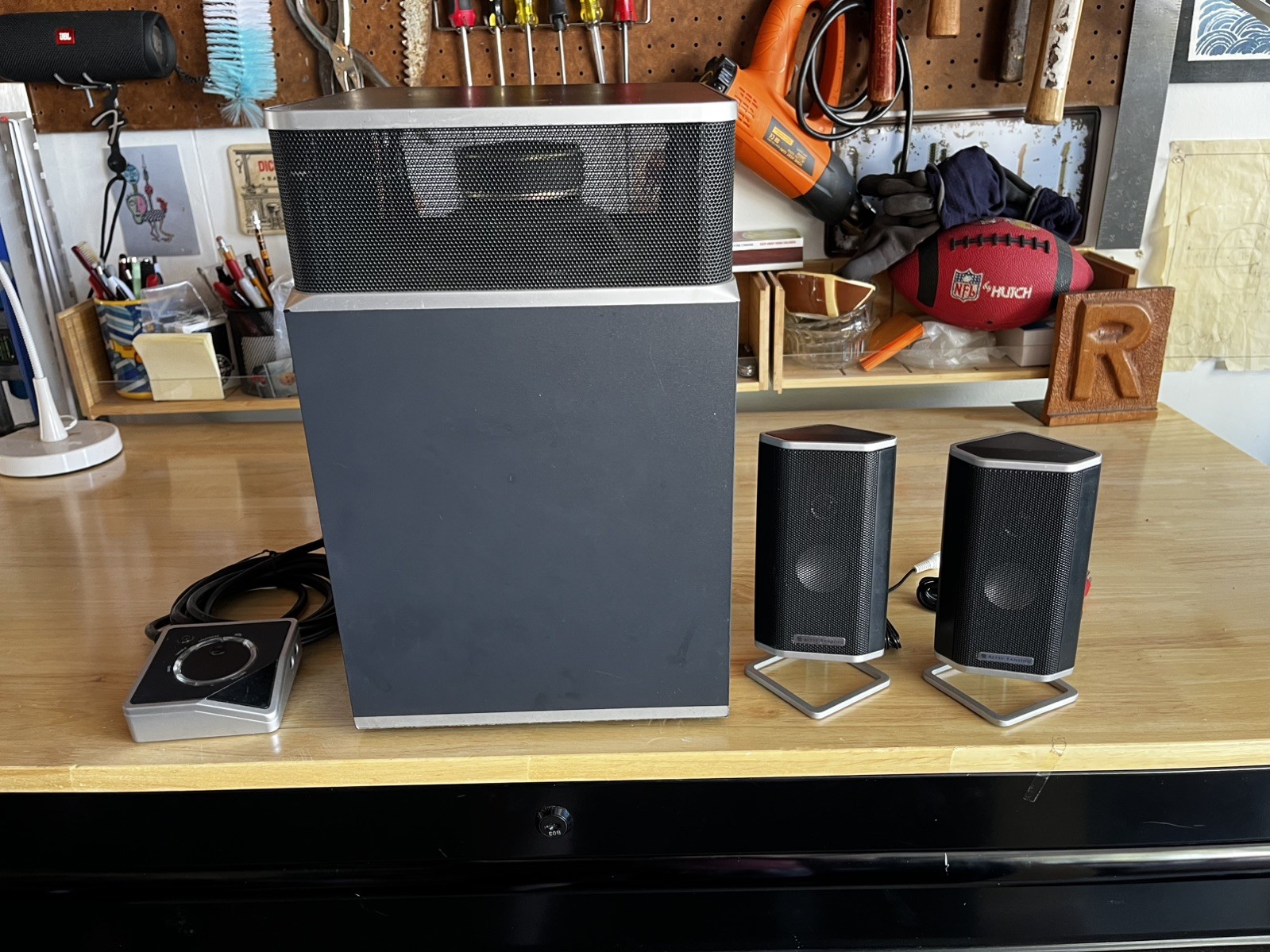 Altec Lansing FX4021 Amplified Speaker System Subwoofer 2 Speakers Control Pod