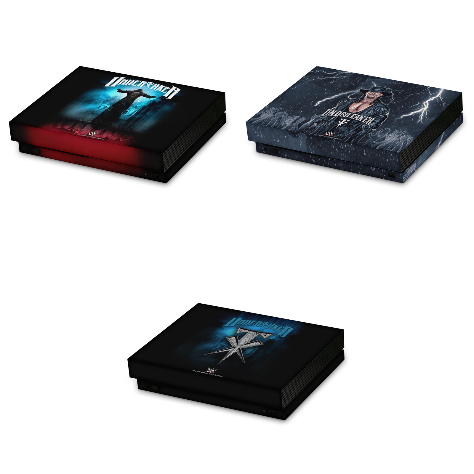 OFFICIAL WWE THE UNDERTAKER VINYL STICKER SKIN DECAL FOR XBOX ONE X CONSOLE