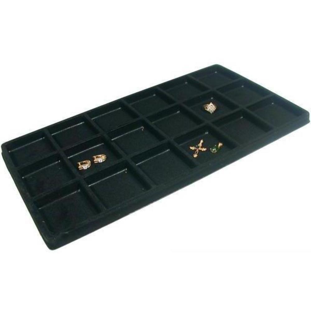 4 Black Jewelry Bracelet Trays Insert Display Case