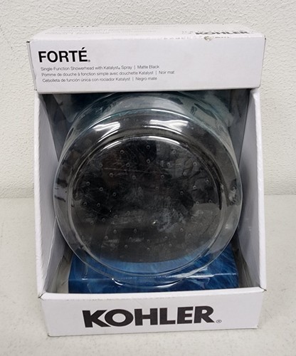 Kohler Forte Fixed Shower Head1-Spray Patterns Single Wall Mount Black Damaged B