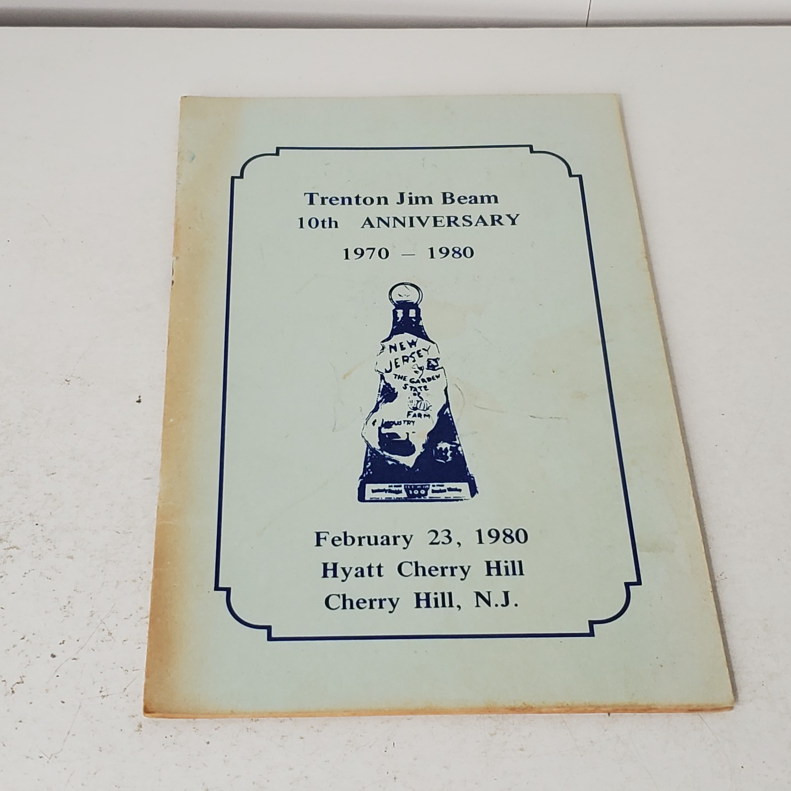 Vintage Trenton Jim Beam Bottle Club 10th Anniversary Program 1980 New Jersey