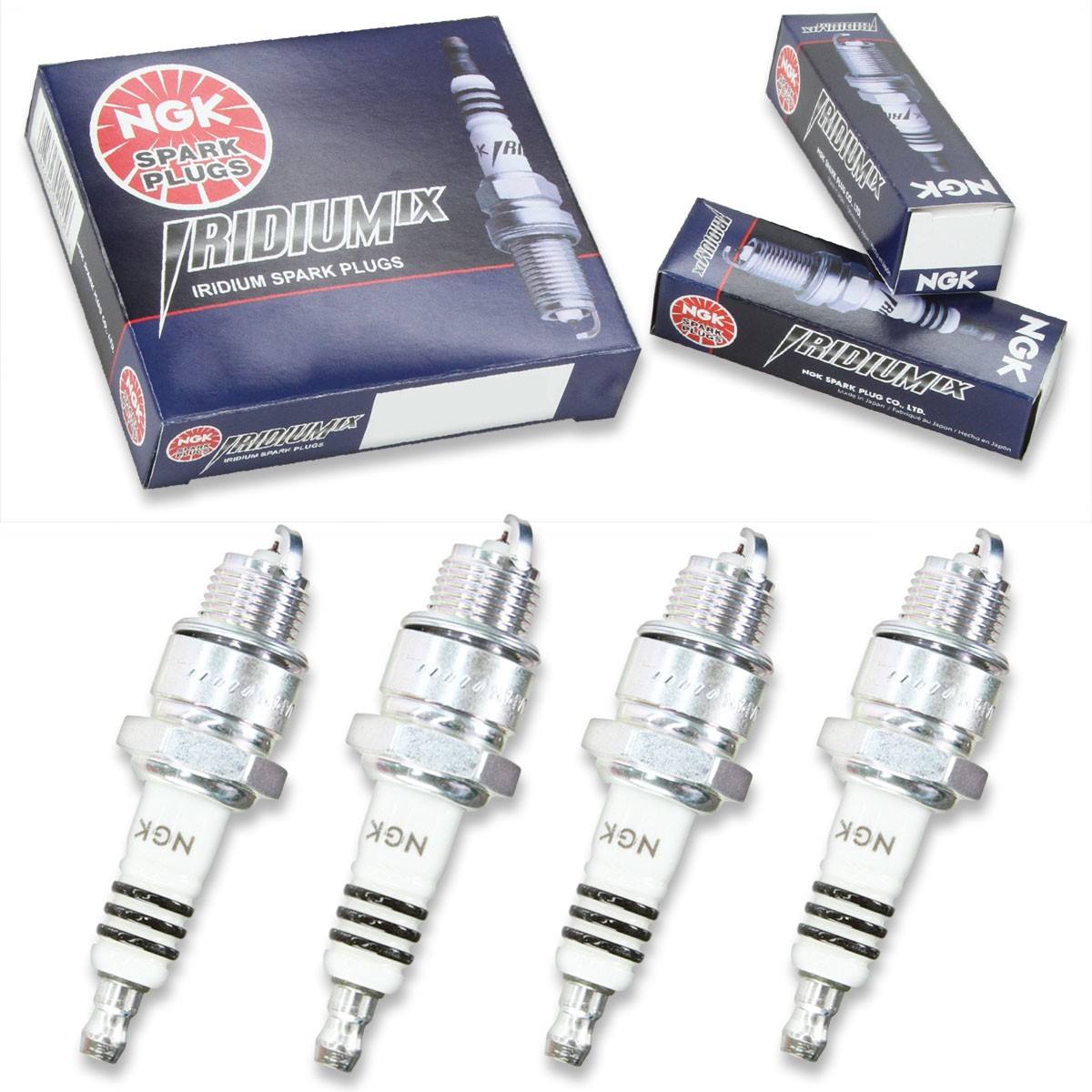 4pcs 1987 Honda SE50P Elite NGK Iridium IX Spark Plugs 49cc 2ci Kit Set fd