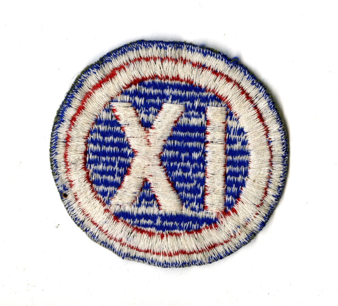IX Corps Ripple Weave Patch White Back WWII Original Pacific