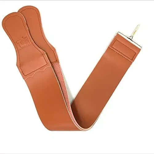 GENTS Straight Razor Leather Strop Sharpening Strap 2.5" X 23.5" Grain...