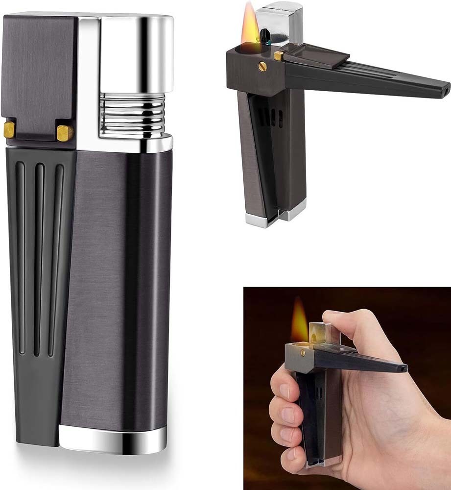 ALL IN ONE Folding Smoking Pipe Lighter + Pipe Combo 2 IN 1 Smoking Pipe Gift