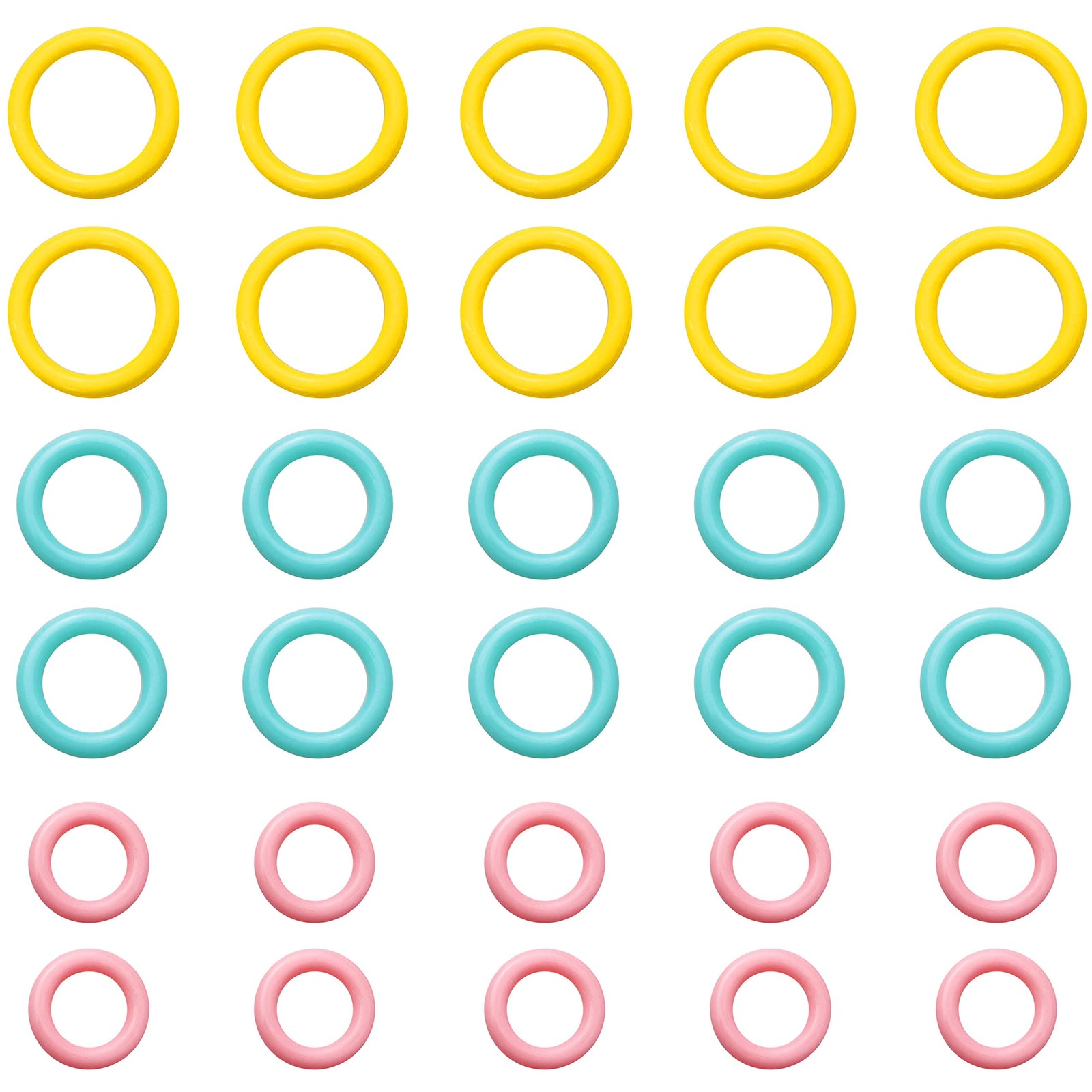 300pcs Knitting Stitch Marker Plastic Smooth Coloured O-Rings Round Marking C...
