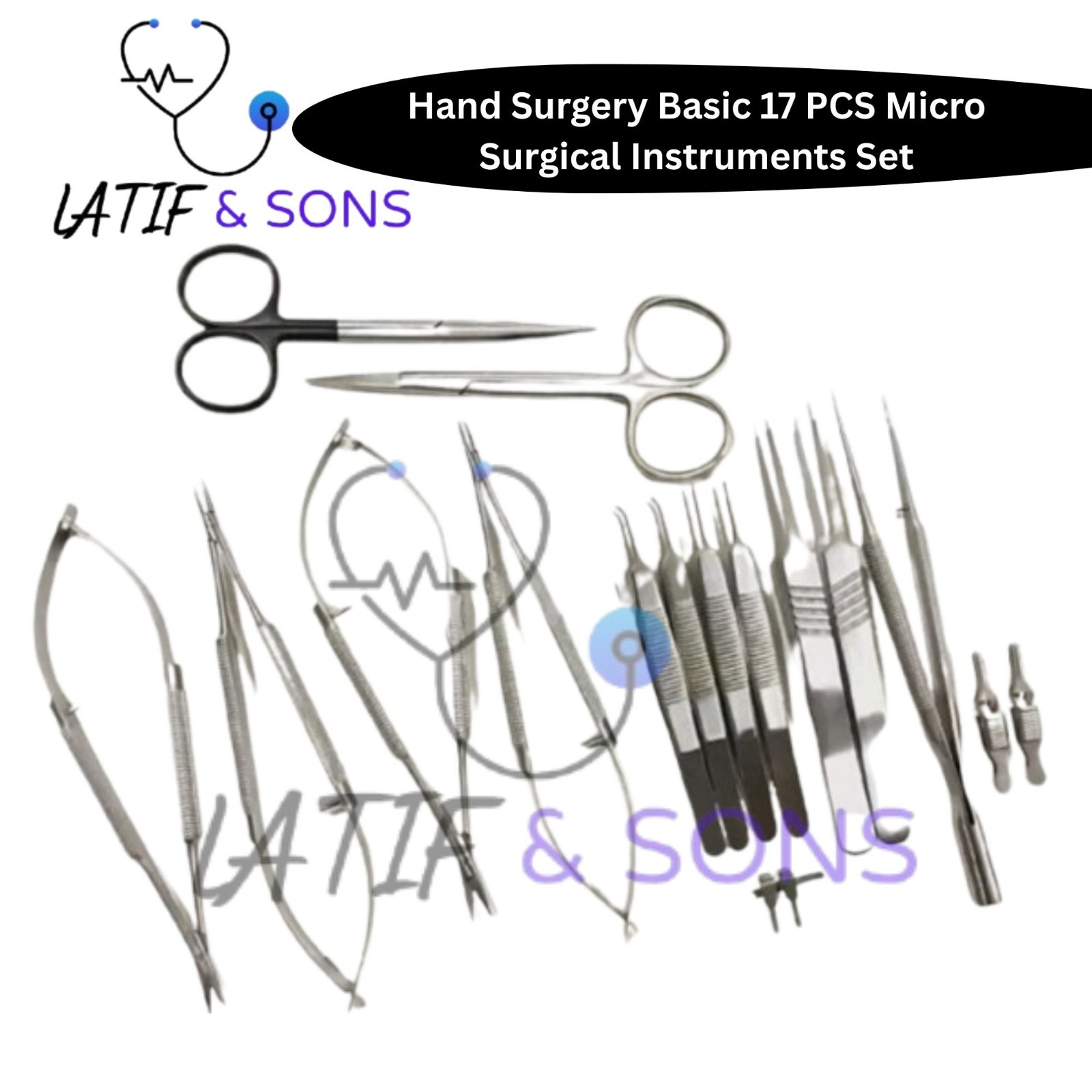 Hand Surgery Basic 17 PCS Micro Surgical Instruments Set