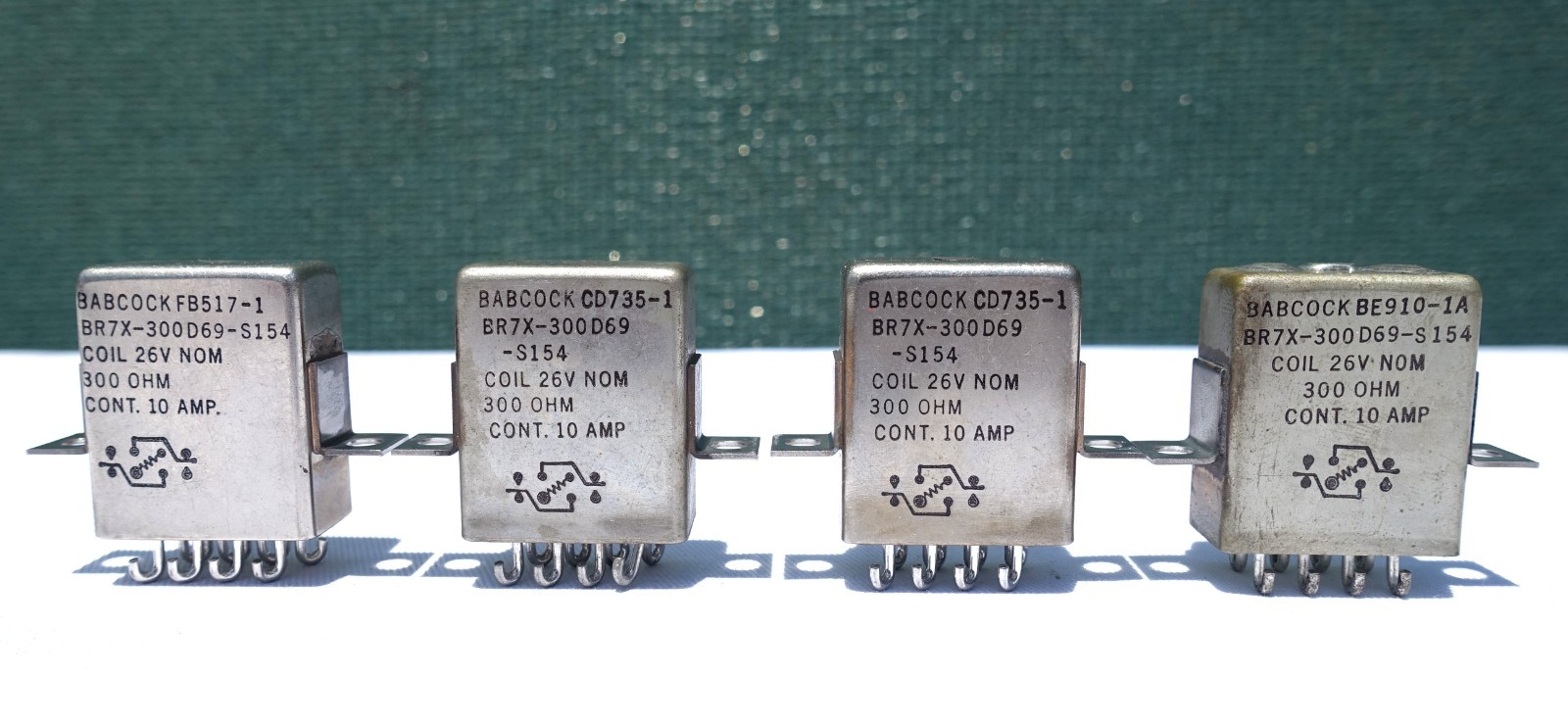 Babcock Relays   BR7X-300D69  26V 300ohm (Lot of 4pcs)