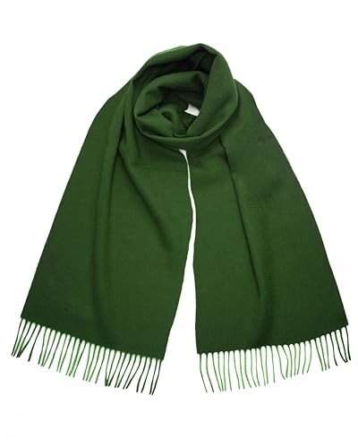 100% Lambswool Plain Scarf Olive