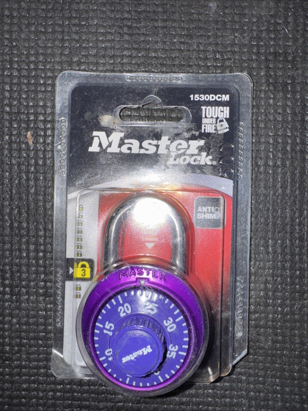 Master Lock Anti Shim Padlock Purple 1530dcm USA Made Nos