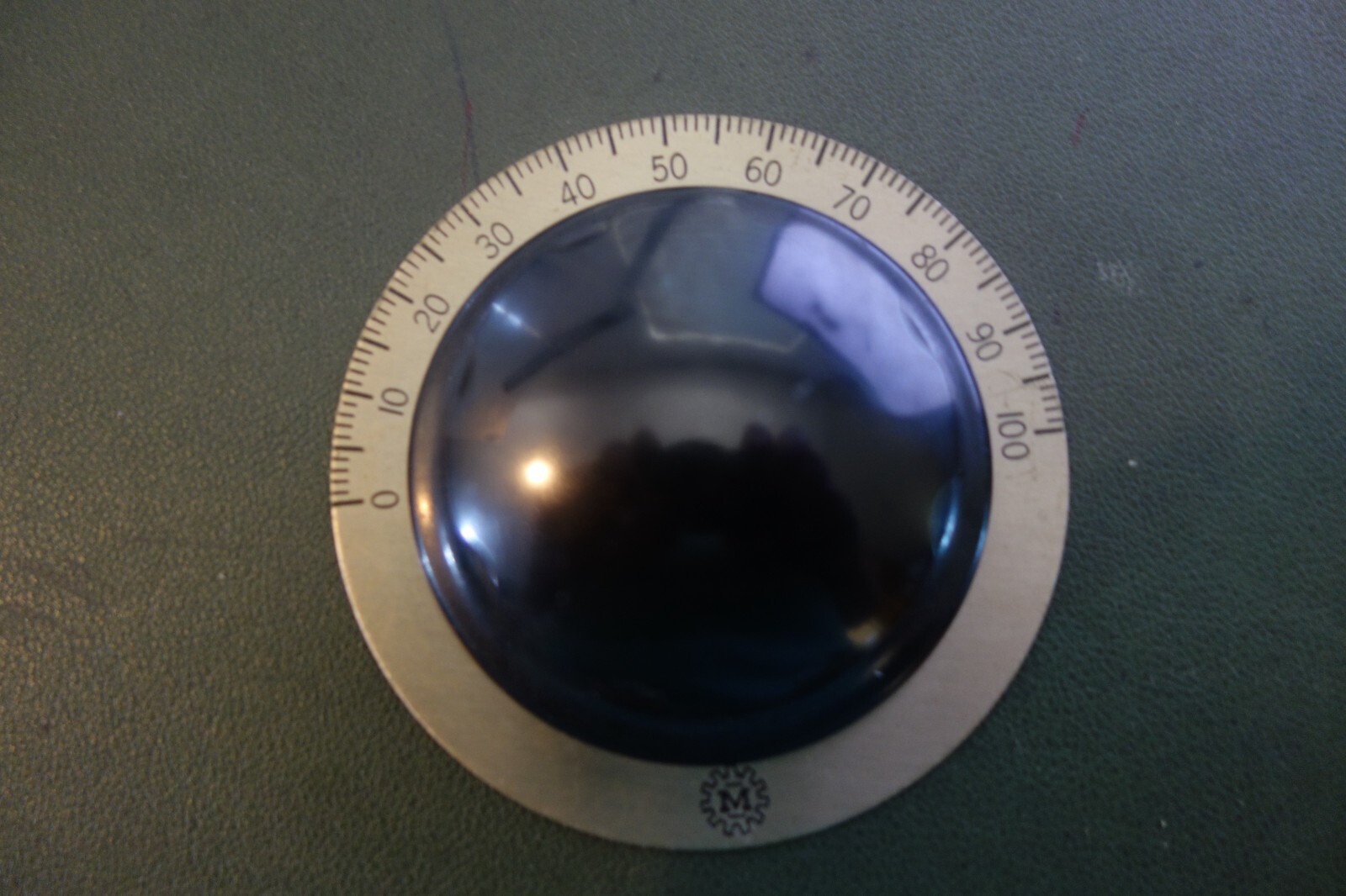 10008 Vintage Millen Radio Dial with Knurled Knob and Metal Skirt  0-100
