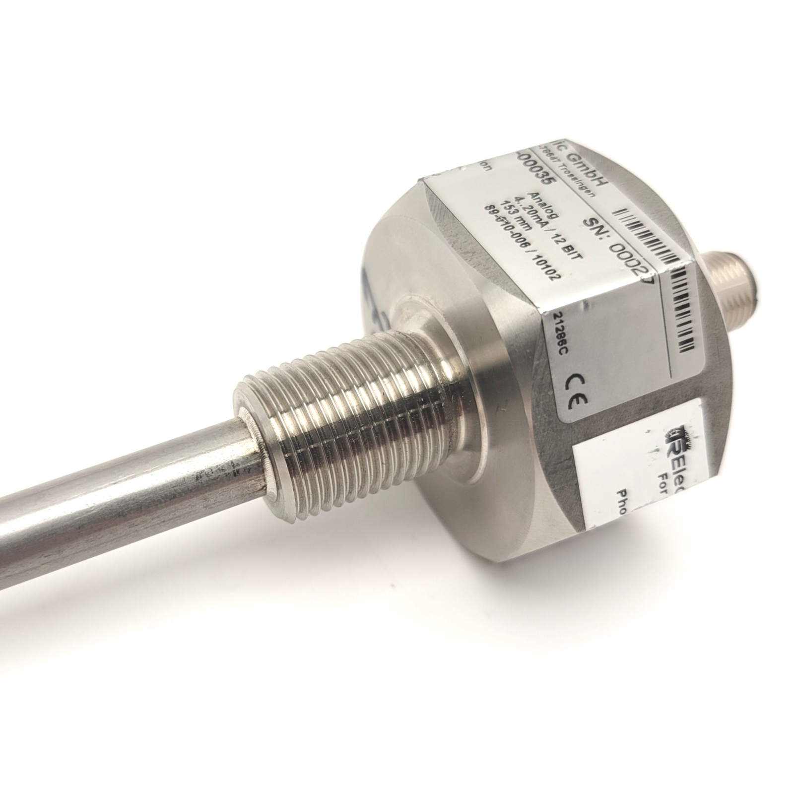 TR Electronic 331-00035 Analog Linear Encoder 4-20mA, 153mm Length, M12 4-Pin