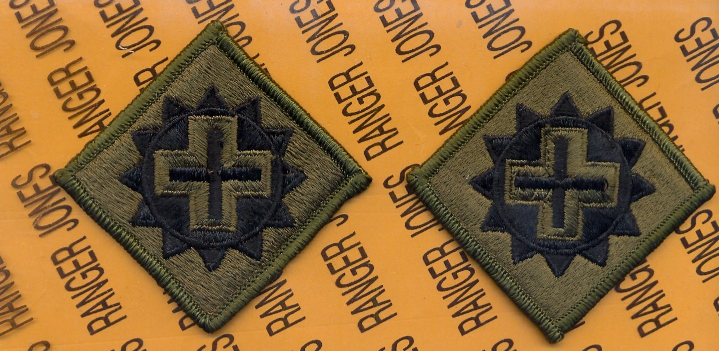 US Army 175th Medical Brigade OD Green & Black uniform patch