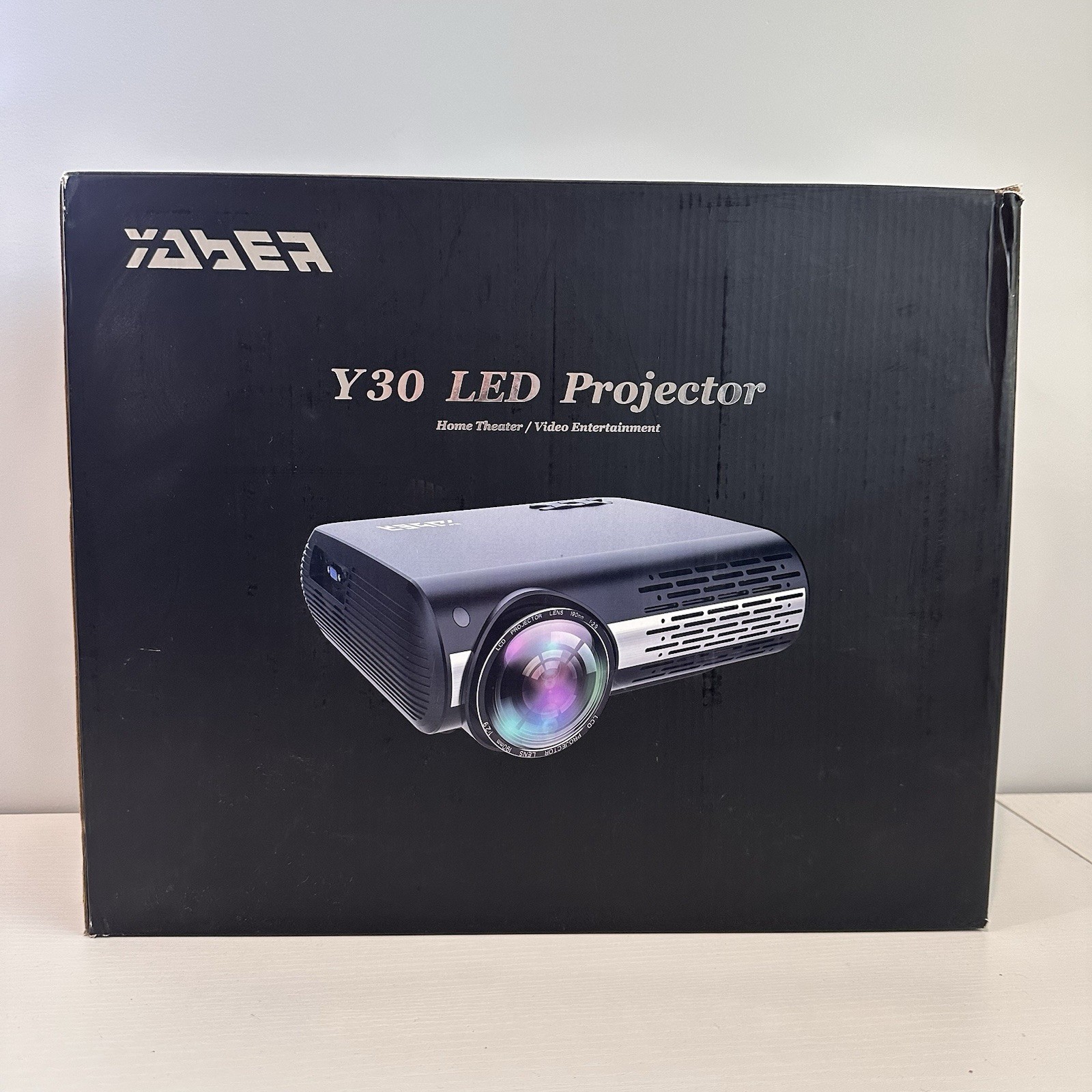 Yaber Y30 LCD Home Video Projector + Case + Cords and Remote- see photos
