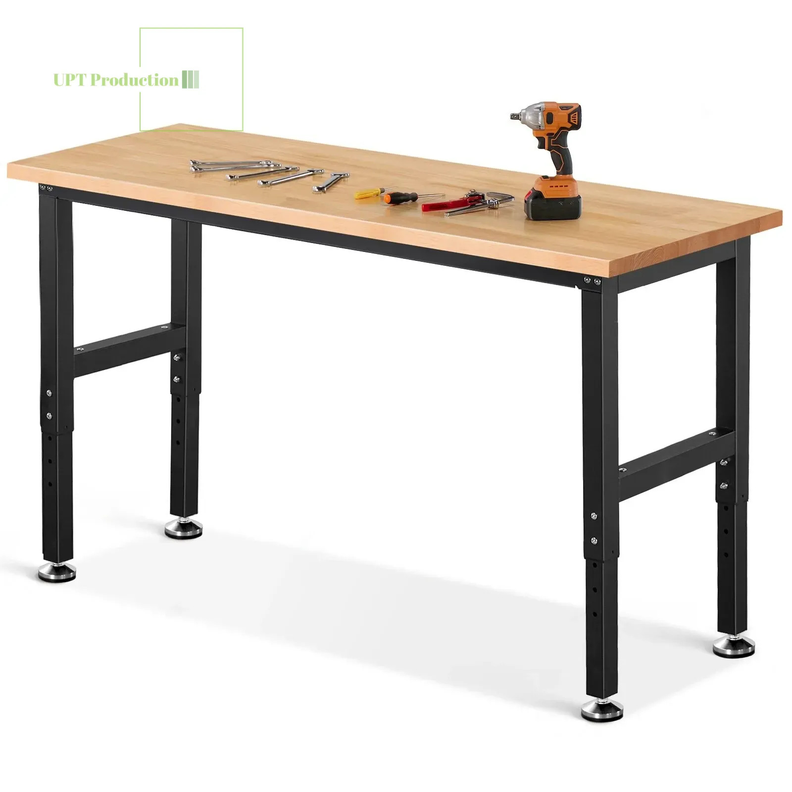 ENJOYWOOD 60 Inch Heavy Duty Workbench Workstation Work Table Rubberwood Top...